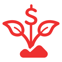 Dollar Sign Flower Icon