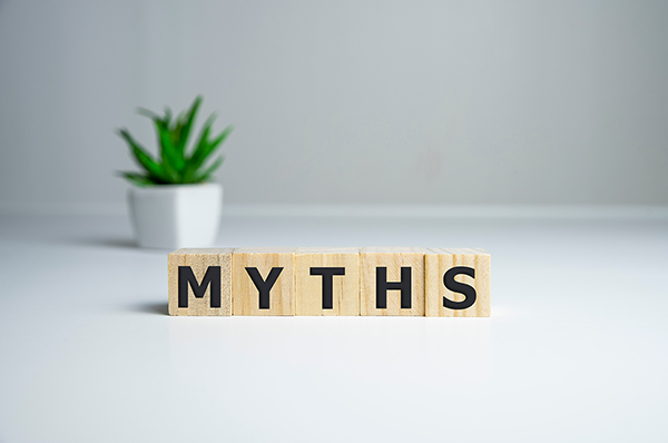 Myths spelled in wooden tiles
